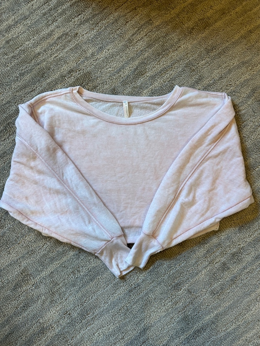 FP Movement by Free People Pale Pink Crewneck Crop Sweatshirt